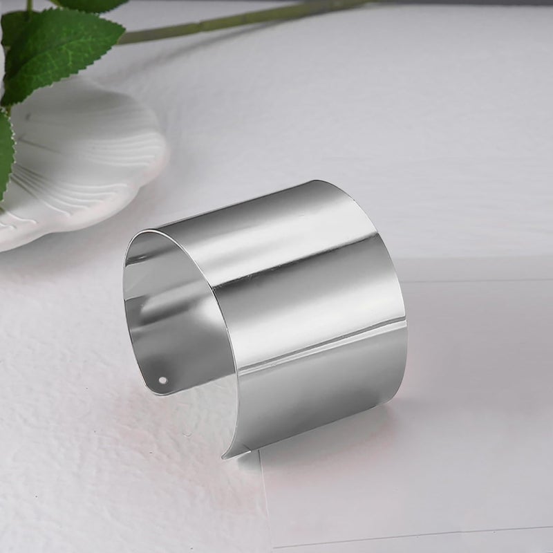 RIOSO 2 Pcs Cuff Bangle Bracelet for Women Open Wide Wire Bracelets Adjustable Wrist Cuff Wrap Bracelet - Image 5